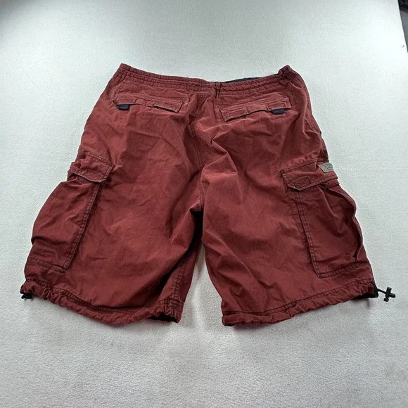 Abercrombie & Fitch Cargo Shorts Mens Large Rust Red Paratroops AF-92 Pockets - Picture 6 of 15